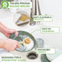 Set 5-Piece Set 2 Tieralia Bamboo Dish Brush Gift Kitchen Cleaning with Bottle Brush, Round Scrub Brush, Palm Brush