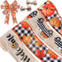 Whaline 30 Yard Fall Thanksgiving Wired Edge Ribbon, Buffalo Plaids, Autumn Leaves