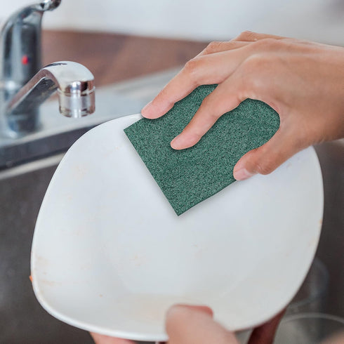 100 Pack Heavy Duty Scour Pads - Reusable Non-Scratch 3 x 4 Inch for Kitchen Dishes, Pots, Pans