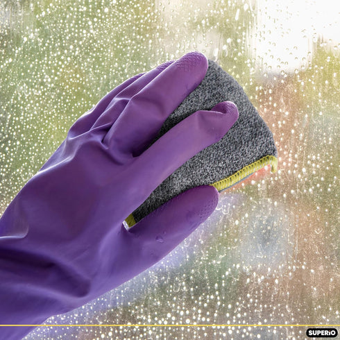 Miracle Microfiber Scrubbing Sponge, Extra Scrubbing Power Kitchen Sponge, 9-Pack by Superio, Super Absorbent