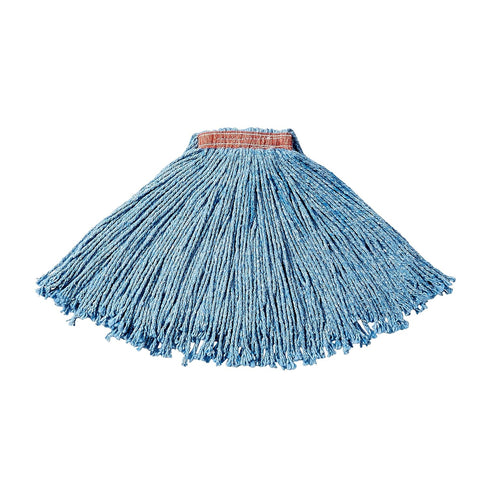 Rubbermaid Commercial 16-Ounce Premium Cut-End Mop, Blue Headband, Fast Drying Strands for Heavy Duty Floor Cleaning