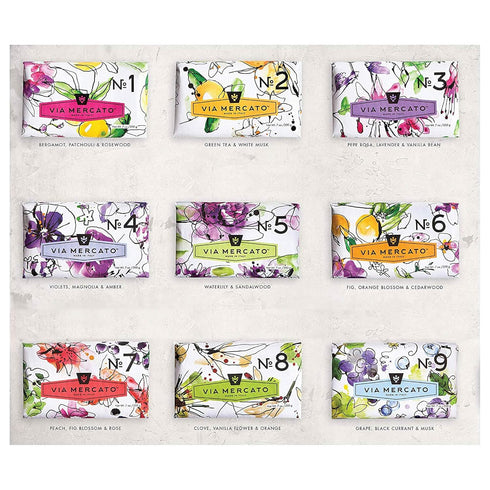 No. 3 Italian Soap Bar (200 g) - Pepe Rose, Lavender & Vanilla Bean