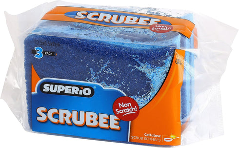 Kitchen Sponges for Washing Dishes, Non-Scratch Cellulose Dish Scrub Sponges, Pack of 24 by Superio