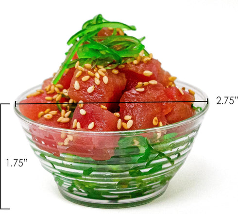 50 Pack 3 oz. Asian-Style Black Mini Plastic Bowls with Spoons for Appetizers & Disposable Dessert Bowls
