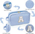 Makeup Bag for Women - Monogram Cute Initial Blue Makeup Bags, Cosmetic Toiletry Pouch, Personalized Birthday Gifts for