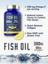 Carlyle Fish Oil 3000mg | 900mg Omega 3 | 90 Softgels, Lemon Flavor, Non-GMO, Gluten Free