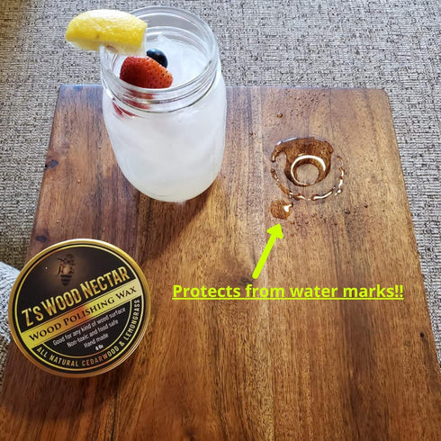 Z's Wood Nectar All Natural Beeswax Furniture Polish & Conditioner (6oz) - Sent Tung Aroma