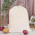 VillageCulture Pack 6 10 12 Inches Muslin Drawstring Bags of Pcs Unbleached Reusable bags Favor Pouches for Crafts