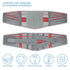 ORTONYX Lumbar Support Belt, Ergonomic Design, Breathable Material, M/L, Gray/Red