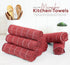 Utopia Towels - Microfiber Kitchen Towels, 12 x 12 Inches, Super Absorbent, Soft, Lint Free Dish Towels (8 Pack, Red)