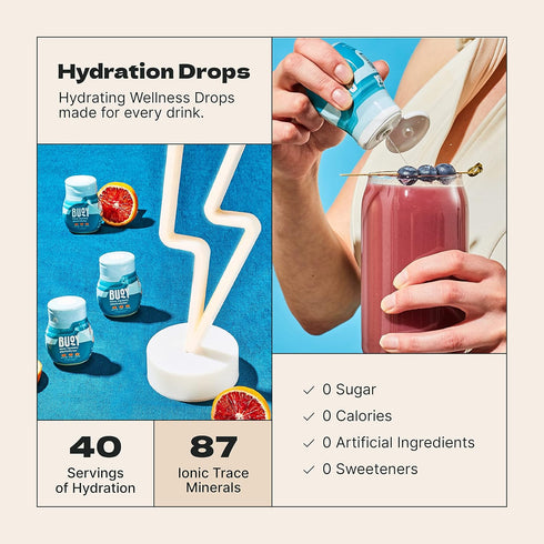 Buoy Electrolyte Drops, 120 Servings, No Sugar, Dietitian Recommended, Trace Minerals & Vitamins
