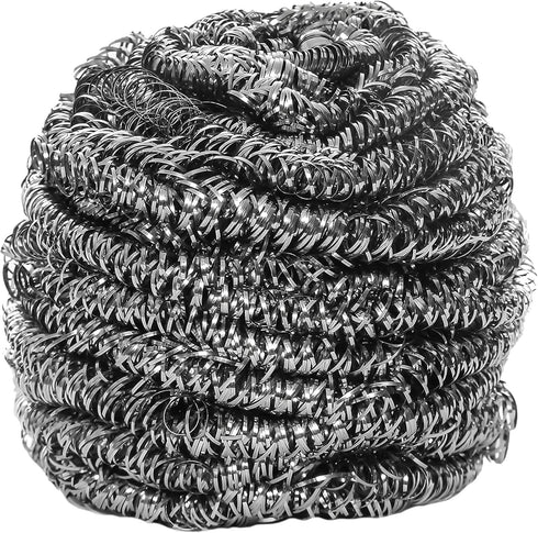 KingSeal Stainless Steel Scrubbers, Scrub Pads, Heavy Duty, 50 gram Weight, Individually Wrapped - 2 Packs of 12 (24 Count) by KingSeal