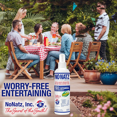 No Natz Botanical Bug Repellent, 2 Ounce Spray Bottle, 3-Pack, Effective for Gnat, Mosquito, Biting Flies, DEET-Free