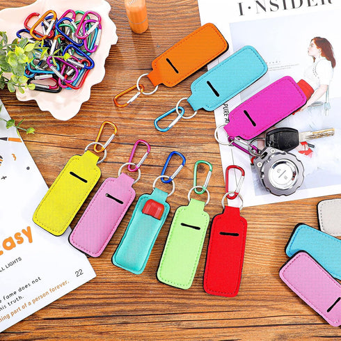 Tudomro 40 Pack Colorful Lipstick Keychain Holder with Clip for Women