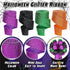 Whaline 40 Yards Halloween Glitter Wired Ribbon, Green, Orange, Purple, Black
