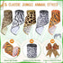 5 Rolls Jungle Animal Wired Ribbons 2.5 Inch for Safari Party Decorations, Burlap Wrapping, DIY Craft