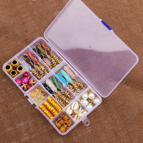 Messen Dreadlocks Jewelry Crystal Wire Wrapped Hair Accessories Imitation Wood Beads