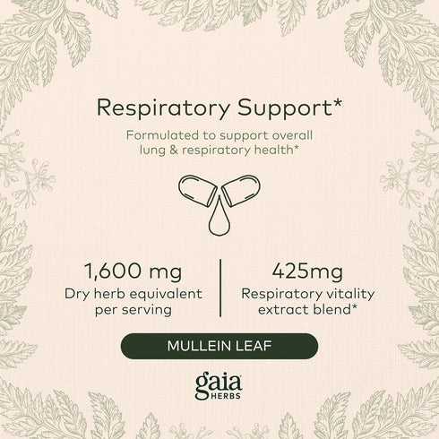 Gaia Herbs Mighty Lungs Supplement, 60 Vegan Liquid Phyto-Capsules for Lung & Respiratory Health Support
