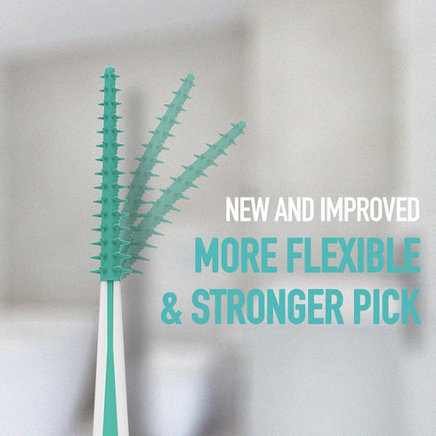 Dr. Emma Mint Brush Picks, Soft Rubberized Dental Picks, 100 Count (1 Pack, Mint)