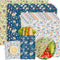 Reusable Beeswax Food Wraps 9-Pack, Organic Eco-Friendly Sustainable Plastic-Free for Sandwiches, Bread, Produce &