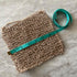 LarisaKnits Pack 3 Eco-Friendly Hand-Knitted Hemp Dish Rags of Reusable Zero Waste Beige Natural Kitchen Cleaning