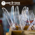 Heavy Weight Disposable Plastic Knives, Food Grade Heavy Duty Clear Cutlery, 200 Knives