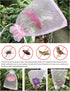 100PCS Pink Organza Bags 5X7 Inch Drawstring Mesh Pouches for Wedding Party Baby Shower Favors (Pink 5X7)