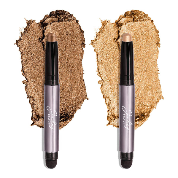 Julep Eyeshadow 101 Crème-to-Powder Stick Duo, Waterproof, Long-Lasting, Bronze Shimmer and Warm Gold Shimmer