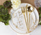 Novelty Modern Flatware, Disposable Plastic Dinner Forks, Luxury Gold 32 Count for Events