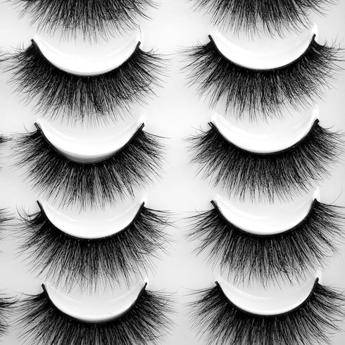 Lanflower Fake Eyelashes, Natural Look Dramatic 3D Lashes Pack with 20 Pairs in 4 Styles