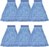 Matthew Cleaning Heavy Duty Mop Head Replacement, Blue Cotton Looped End String Head Refill, Pack of 6