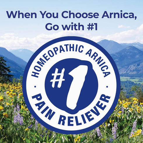 Arnica 30C Tablets for Pain Relief from Muscle Pain, Joint Soreness, Swelling from Injury or Bruises - 60 Count