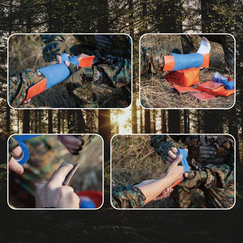 VPRIME SAFETYFY 36" 4.3" (4 Pack First Aid Splint X Orange -Waterproof First Aid Medical Tactical Field Splint For Bone