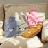 samply Hot Water Bottle with Cute Fleece Cover, Hot Water Bag for Hot and Cold Compress, Hand Feet Warmer, Neck