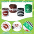 Football Wired Edge Ribbon - 4 Rolls 24 Yards Brown Green for Football Game, Rugby, DIY Craft