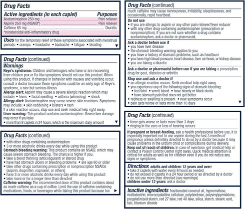 Pamprin Maximum Strength Max Formula - Acetaminophen for Menstrual Symptoms Relief, 24 Caplets