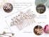 Kercisbeauty Wedding Bridal Rhinestone Crystal Leaf Hair Comb - Rose Gold Slide for Bridesmaids, Prom, Bun Hair