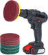 SCRUBIT Heavy Duty Drill Brush Power Scouring Pads, Household Cleaning Kit Includes Drill Attachment, 3 Red, 3 Stiff