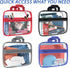 Large Transparent Clear Toiletry Bag - PVC Makeup Case with Handle - See Through Packing Cube - Zippered Plastic Pouch