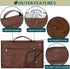 PAVILIA Hanging Toiletry Bag - Travel Kit Organizer for Men Women, Waterproof Dopp Case, Brown