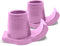 DuraSki Walker Glide Skis Extra Durable for 1 1/8 Inch Tubes (Pink)