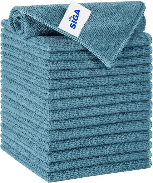 MR.SIGA Microfiber Cleaning Cloth, All-Purpose Microfiber Towels, Streak Free Cleaning Rags, Pack