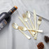 N9R 72 Pack Gold Plastic Knives, Durable Heavy Duty Utensils for Parties, Weddings, and Events