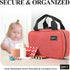 Kaddy Secure Pill Organizer Box, Storage for Medicine or Supplements, TSA Approved Lock (Red)