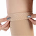 Leotruny Women Men 20-30 mmHg Support Open-Toe Thigh High Compression Stockings, C01-Beige, X-Large (1 Pair)