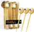 Novelty Modern Flatware, Disposable Plastic Soup Spoons, Luxury Gold Cutlery 32 Count