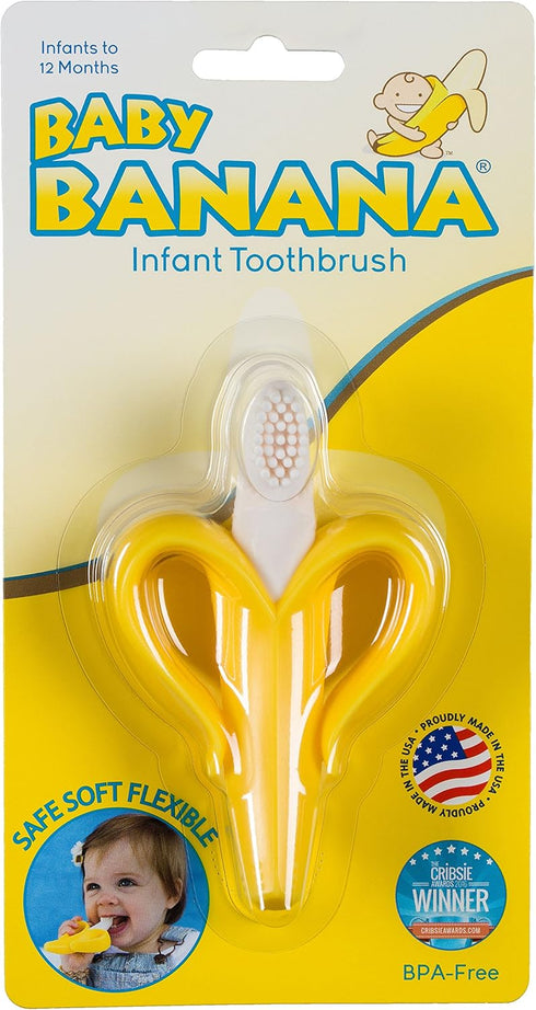 Toddler Toothbrush - The Original Baby Banana Brush Made in USA