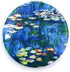 Small Handbag Mirror - Compact Mirror for Girls, Folding Pu Leather Floral Compact, Claude Monet Water Lilies Unique