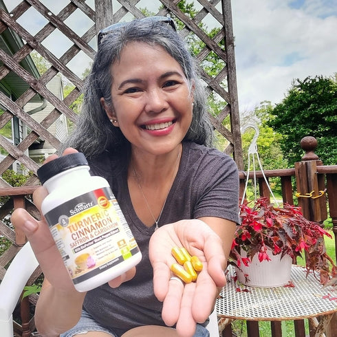 Turmeric Supplement with Saffron, Cinnamon & Cardamom - 60 Capsules, Natural Tumeric Curcumin Joint Support Supplement