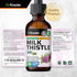 Organic Milk Thistle Tincture - 2 Fl. Oz. Liquid Supplement for Liver Cleanse, Detox & Repair - Vegan, Sugar &